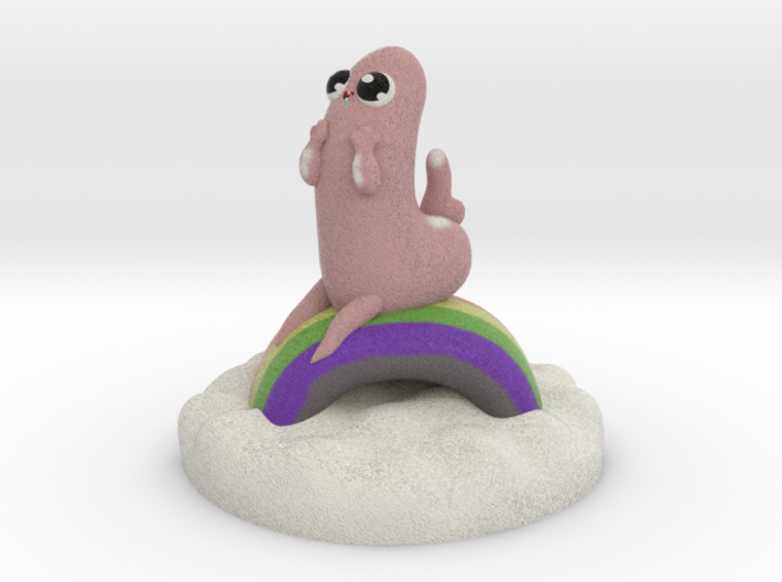 Dickbutt on a cloud of rainbows 3d printed 