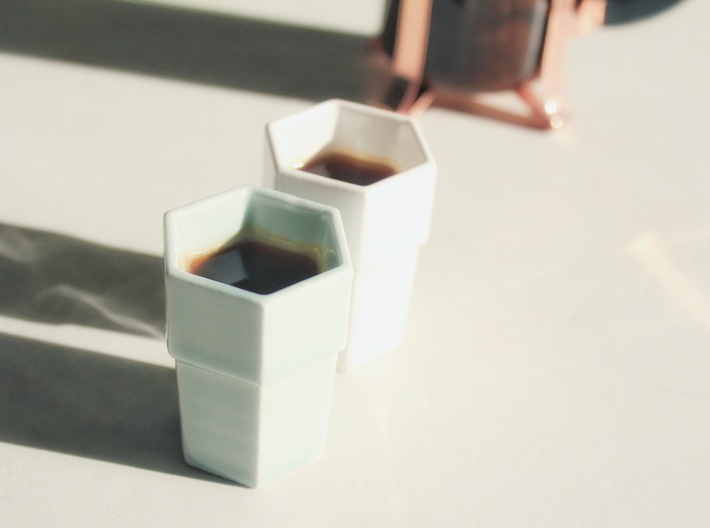 Hexagon Espresso Cup 3d printed