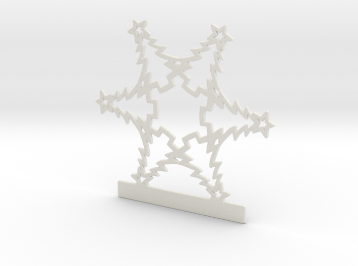 Customizable Christmas Tree Snowflake Ornament 3d printed