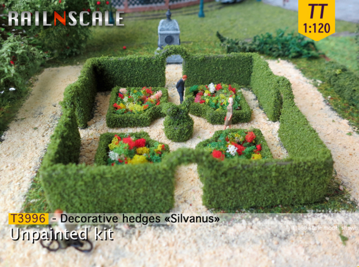 Decorative hedges Silvanus (TT 1:120) 3d printed