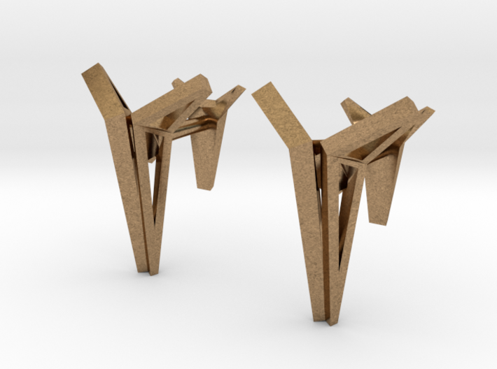 YOUNIVERSAL Origami Structure, Cufflinks 3d printed