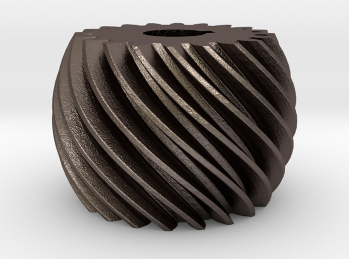 Convex helical gear 3d printed