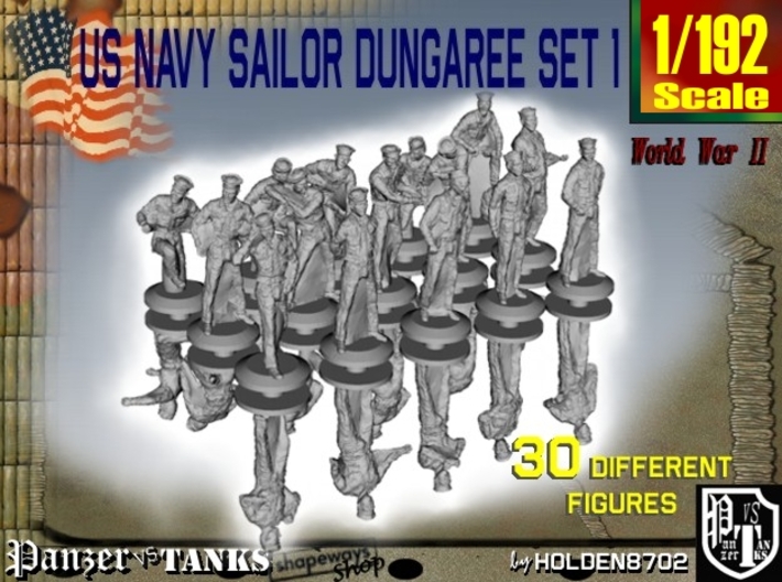 1-192 US Navy Dungaree Set 1 3d printed