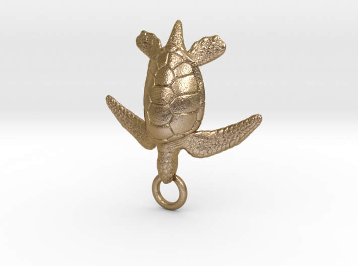 Sea Turtle Pendant 3d printed 