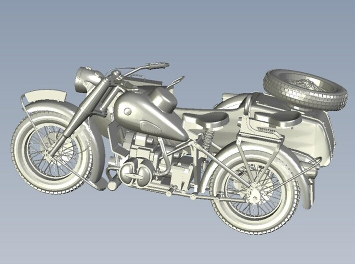 1/100 scale WWII Wehrmacht R75 motorcycles x 2 3d printed 