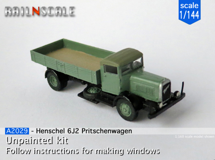 Henschel 6J2 Pritsche (1/144) 3d printed