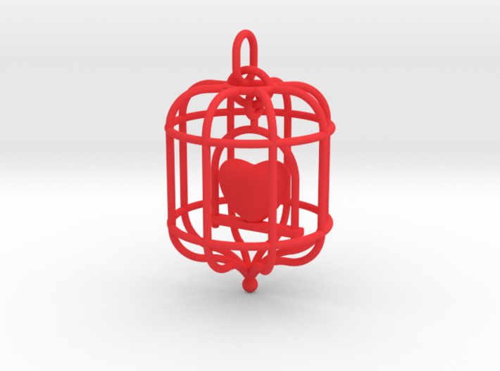 Caged Heart 3d printed
