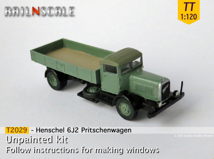 Henschel 6J2 Pritsche (TT 1:120) 3d printed