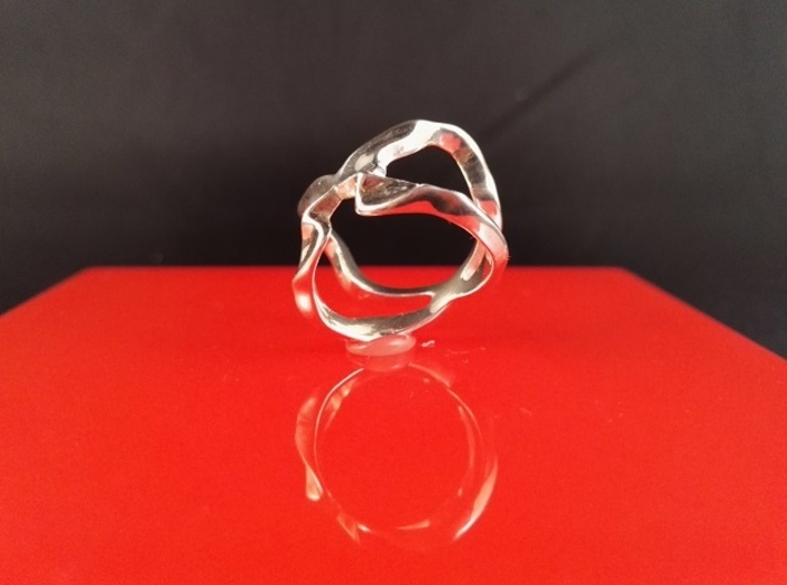 Mind generated ring - my idea of love 3d printed Depending on the point of view, this ring completely changes