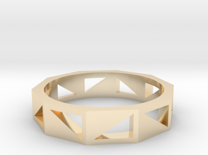 Triangle Pattern Ring 3d printed