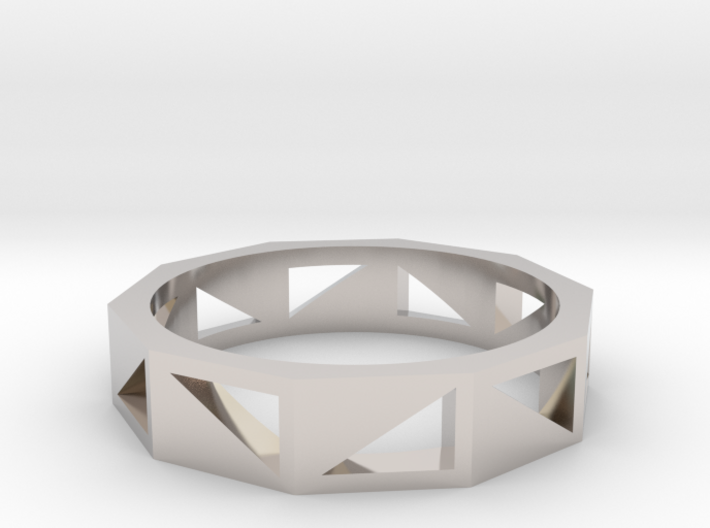 Triangle Pattern Ring 3d printed