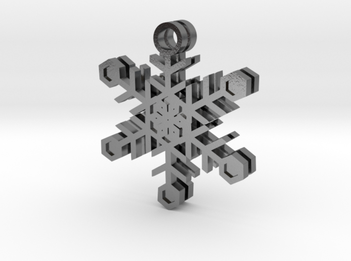 Ice Snowflake Earrings 3d printed
