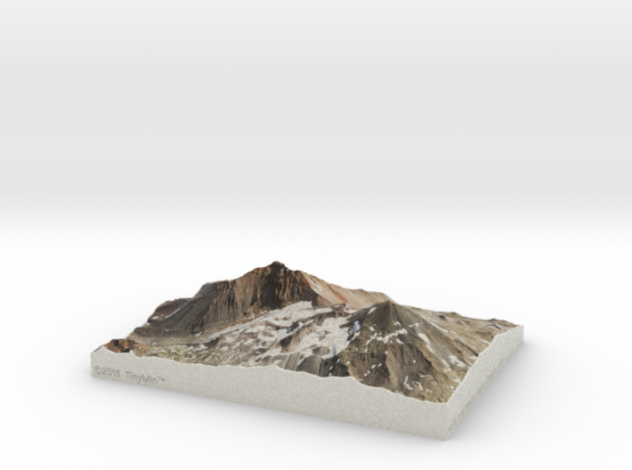 North and Middle Sister, Oregon, USA, 1:25000 3d printed 