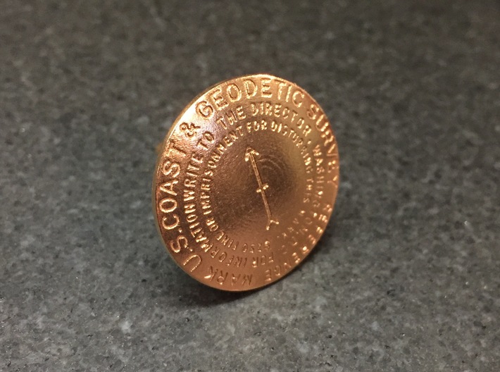 Reference Mark 3d printed Raw Bronze as received from Shapeways