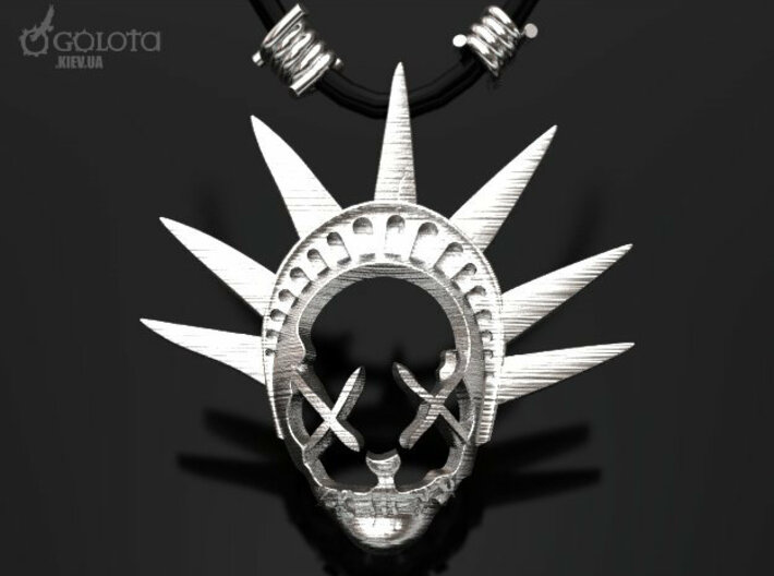 The Purge-3 pendant necklace 3d printed