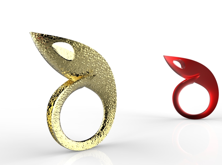 Seahorse Ring 3d printed