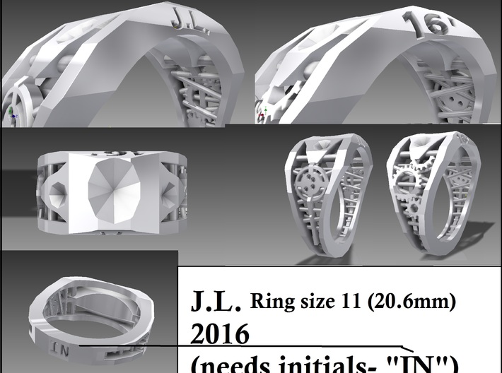Class Ring 3d printed 
