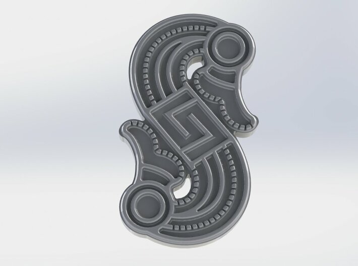 Alemannic S-Fibula Frankfurt, casting, riffled 3d printed Genereic render