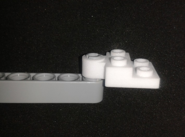 Holder for steering part from bottom 3d printed Example with LEGO