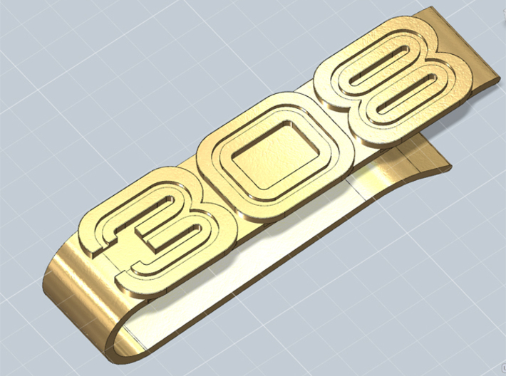 MONEY CLIP 308 3d printed Money clip with the 308 logo, render