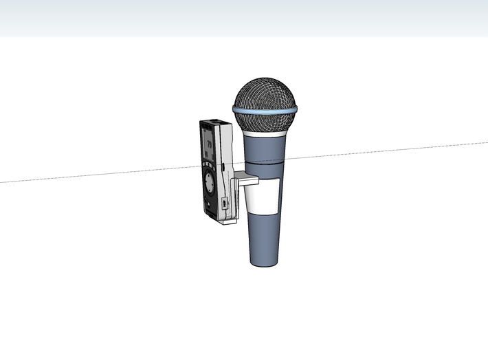 recorder mount for handheld Mike 3d printed original design