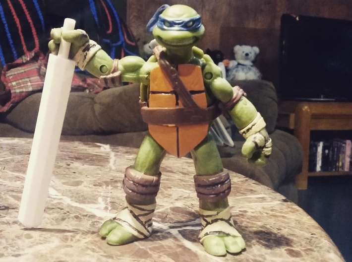 Genericon Broad Sword 3d printed This product with tmnt figures.