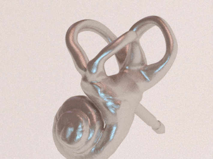 Inner Ear (Cochlea) Lapel Pin 3d printed 