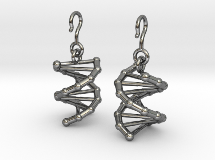 DNA Earrings 3d printed