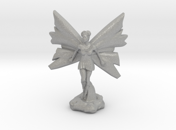 Fairy with large wings, in flight 30mm scale 3d printed