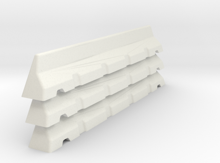 6mm Scale Concrete Road Block X 3 for War Gaming 3d printed