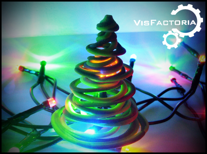 Color Swirling Christmas Tree 3d printed