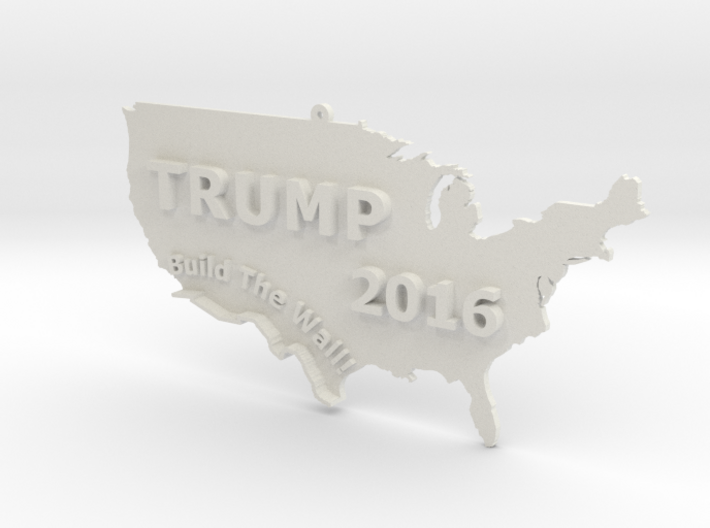 Trump 2016 USA Ornament - Build The Wall! 3d printed