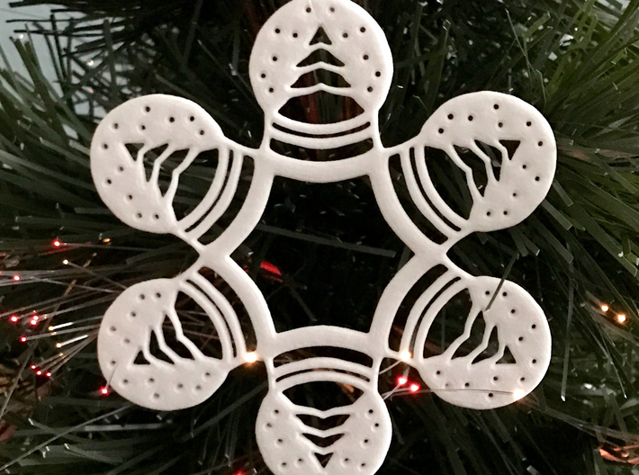 Snow Globe Snowflake Ornament 3d printed 