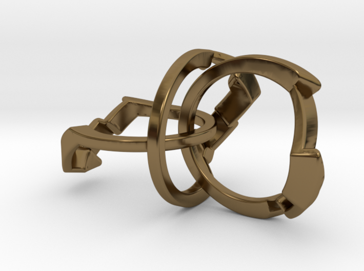 OoO Ring - Interlocking Metal 3d printed