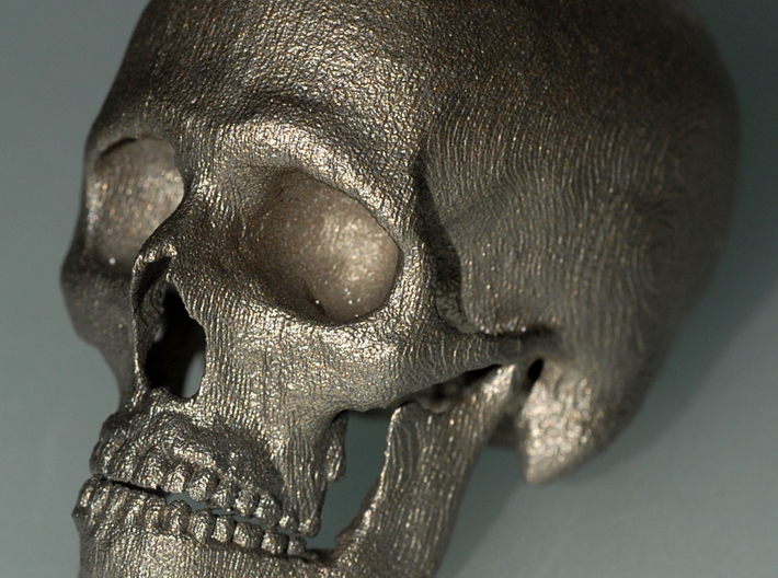 Human skull - 65mm 3d printed Stainless steel print