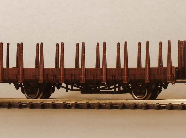 1/148 German train-ferry wagon, 40t-glw low 3d printed painted model with additional parts