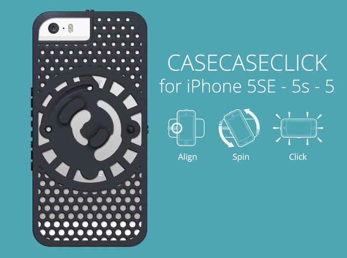 for iPhone 5SE - 5s - 5 : cel : CASECASE CLICK 3d printed