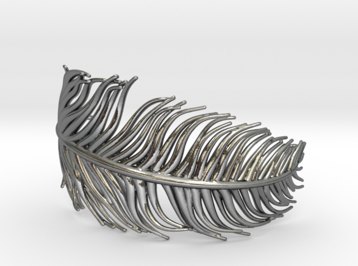 Singular penna - feather bracelet 3d printed 