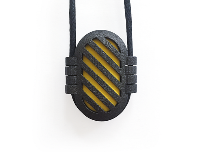 KPS Outer Piece - Stripes 3d printed A complete Kapsul pendant.