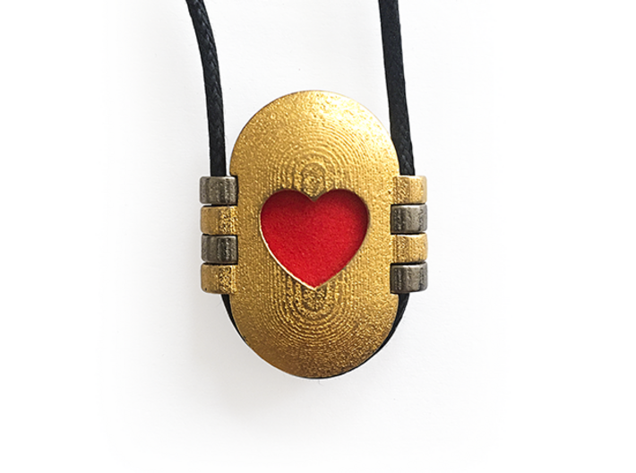 KPS Outer Piece - Heart 3d printed A complete Kapsul pendant.