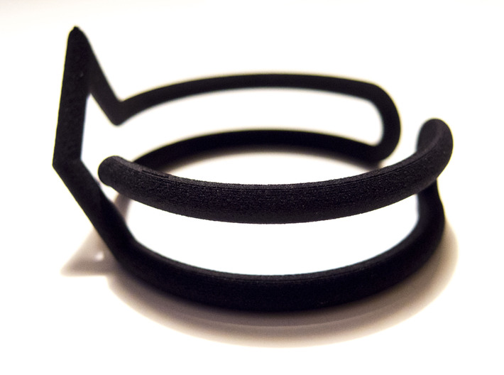 Continuous Geometric Line Bracelet 3d printed 