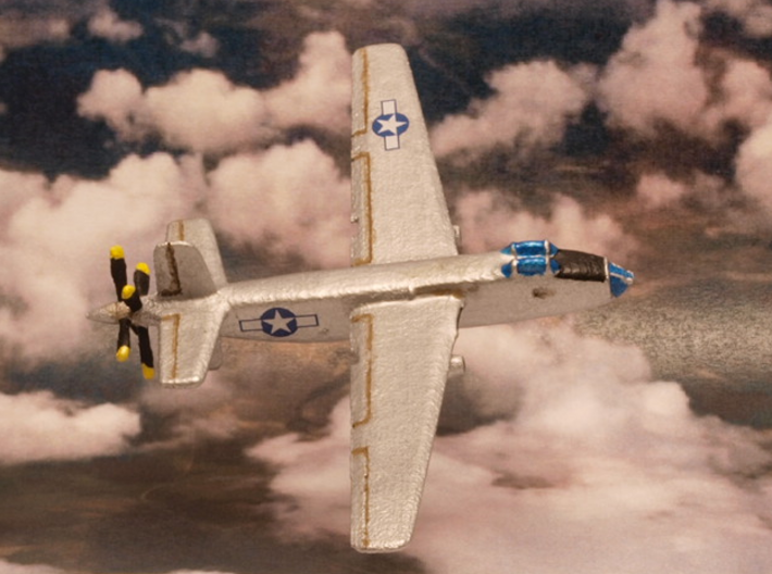 Douglas XB-42 Mixmaster pair (In Flight) 1/285 6mm 3d printed Fast bomber Douglas XB-42A Mixmaster painted as prototype 43-50224 as of 1947