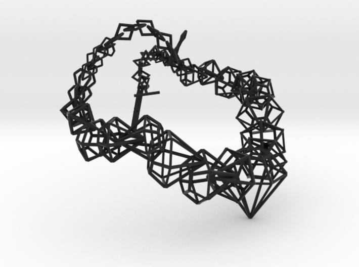 Stereodiamond Necklace 3d printed 