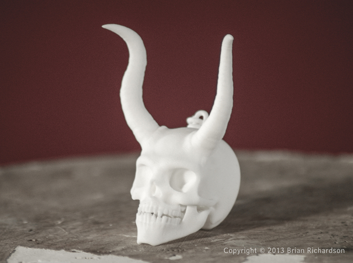 Christmas Krampus Skull 3d printed