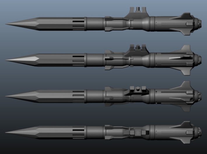 'Anti-Vajra' Missile x4 - BANDAI 3d printed