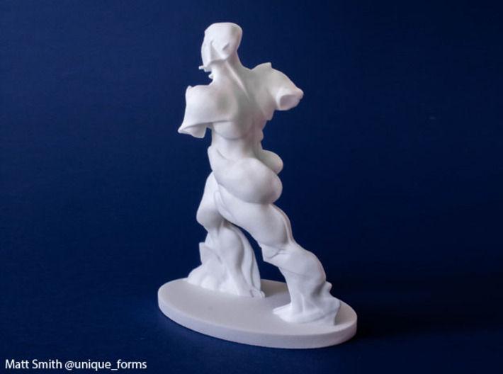  Spiral Expansion of Muscles in Movement - 15.2cm 3d printed 6 inch version white