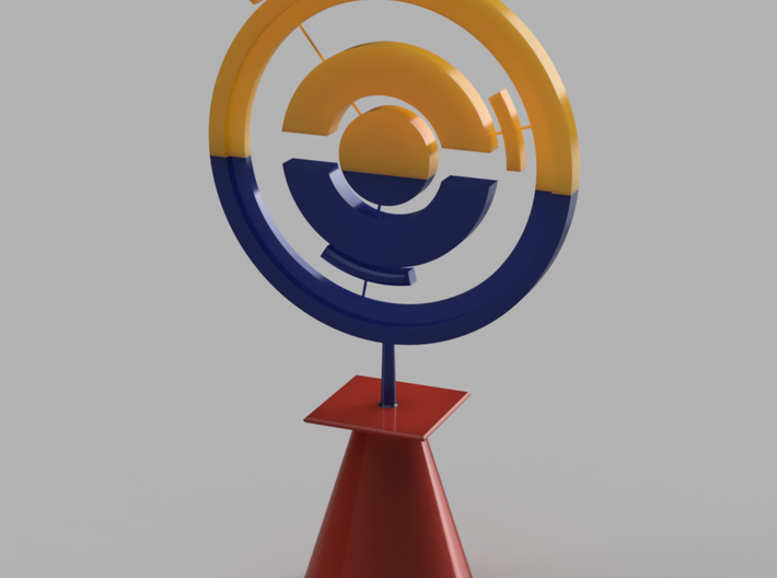 Pokestop Tree Topper Cone 3d printed Assembled piece