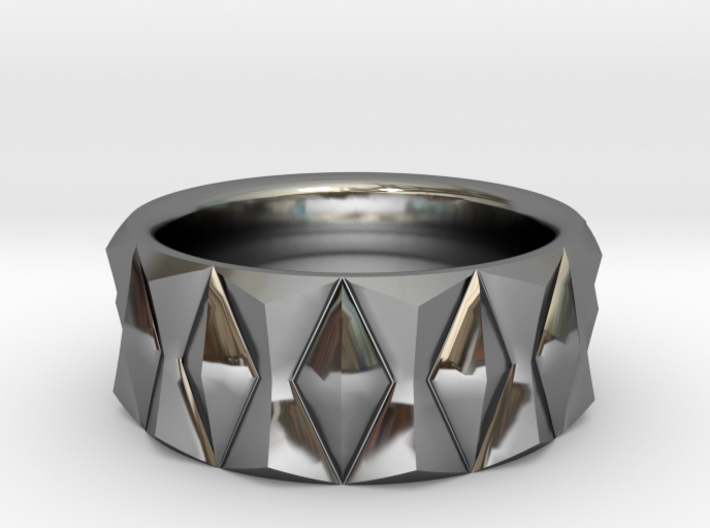 Diamond Ring V3 - Curved 3d printed