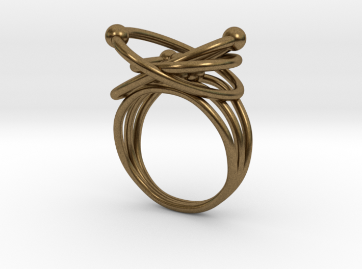 Atomic Model Ring - Science Jewelry 3d printed