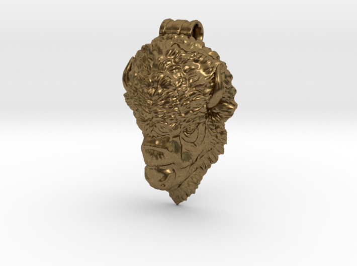 Bison Head pendant 3d printed
